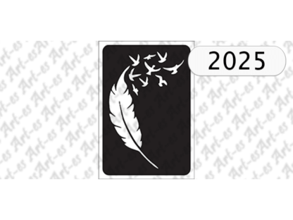 szablon do tatuażu pioro - ptaki 2025